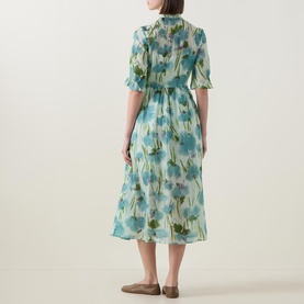 Floral Belted Shirt Dress