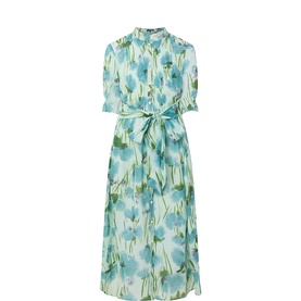 Floral Belted Shirt Dress