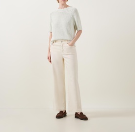 Ribbed Trims Knitted Sweater