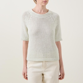 Ribbed Trims Knitted Sweater