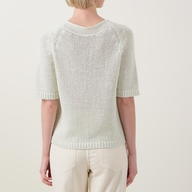 Ribbed Trims Knitted Sweater