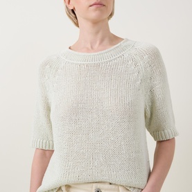 Ribbed Trims Knitted Sweater