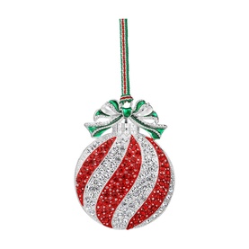 Stone Embellished Bauble Christmas Tree Decoration