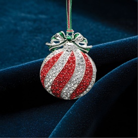 Stone Embellished Bauble Christmas Tree Decoration