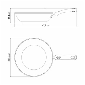 Non-Stick Stainless Steel Wok 28cm