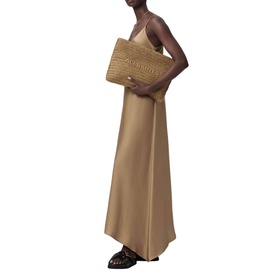 Bettina Oversized Raffia Clutch