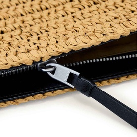 Bettina Oversized Raffia Clutch