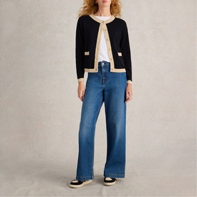 Charlotte Contrast Tipped Cardigan