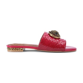 Chelsea Snake-Effect Flat Sandal