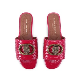 Chelsea Snake-Effect Flat Sandal
