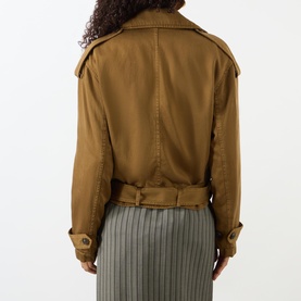 Vensar Garment Dyed Trench Jacket