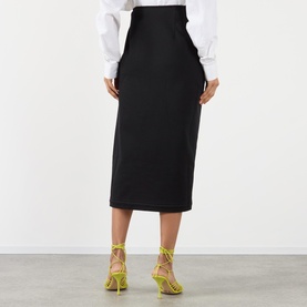 Ruched Asymmetric Skirt