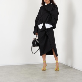 Ruched Asymmetric Skirt