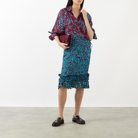 Scotts Embroidered Printed Skirt