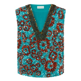 Floral Sequin Top