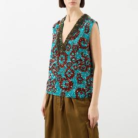 Floral Sequin Top