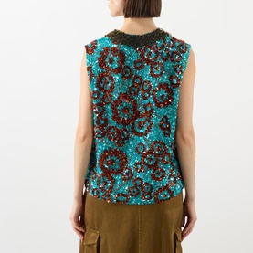 Floral Sequin Top