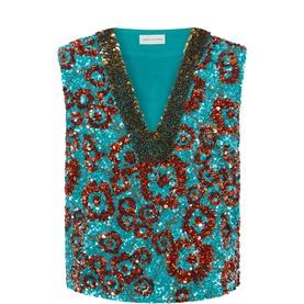 Floral Sequin Top