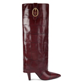 Mock-Croc Foldover Boots