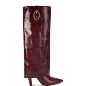 Mock-Croc Foldover Boots