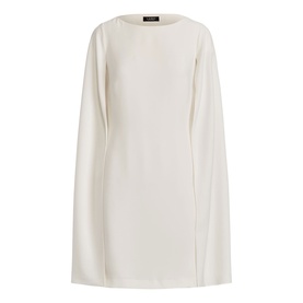 Cape Georgette Mini Cocktail Dress