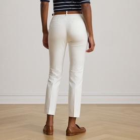 Double-Faced Stretch Skinny Leg Trousers