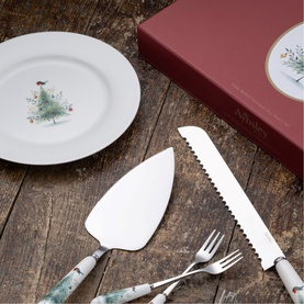 Little Robin Christmas Tree Teaplates Set