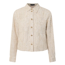 Double Pocket Tweed Overshirt