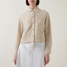 Double Pocket Tweed Overshirt