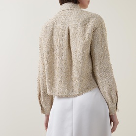 Double Pocket Tweed Overshirt