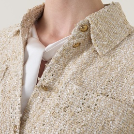 Double Pocket Tweed Overshirt