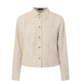 Double Pocket Tweed Overshirt