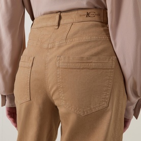 Cropped Barrel Leg Trousers