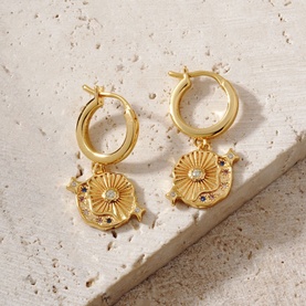 Undiscovered Treasures Drop Hoop Earrings
