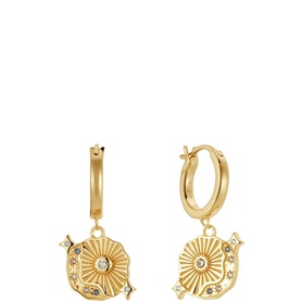 Undiscovered Treasures Drop Hoop Earrings