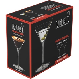 Grape Set of Two Martini/Cocktail Glasses