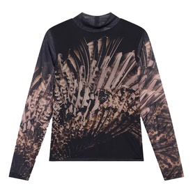Abstract Print Mesh Top