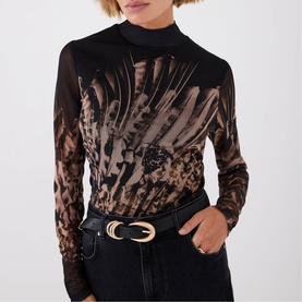 Abstract Print Mesh Top