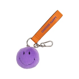 Smiley Fuzzy Bag Charm 7cm