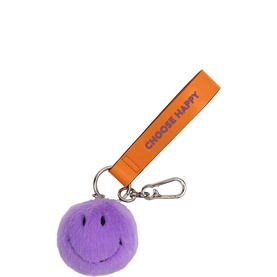 Smiley Fuzzy Bag Charm 7cm