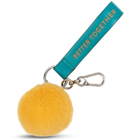 Smiley Fuzzy Bag Charm 7cm