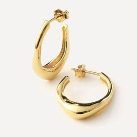 Flow Stud Hoop Earrings
