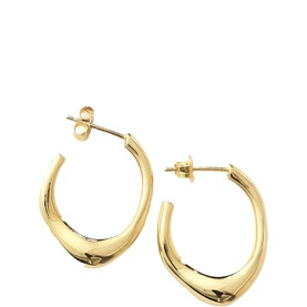 Flow Stud Hoop Earrings