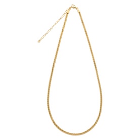 Juvi Heavy Curb Chain Necklace in gold vermeil with smooth finish, chunky curb links and adjustable lobster clasp fastening