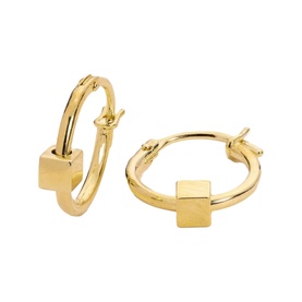 Icon Cube Huggie Hoop Earrings