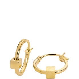Icon Cube Huggie Hoop Earrings