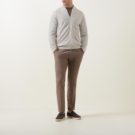 Textured Knitted Bomber Sweater