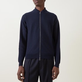 Textured Zip-Through Bomber Jacket