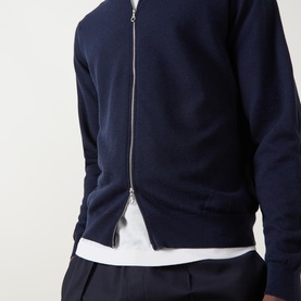 Textured Zip-Through Bomber Jacket