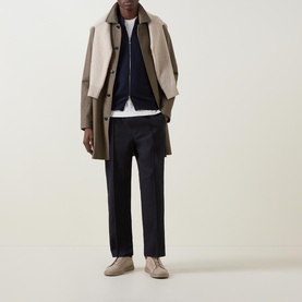 Textured Zip-Through Bomber Jacket